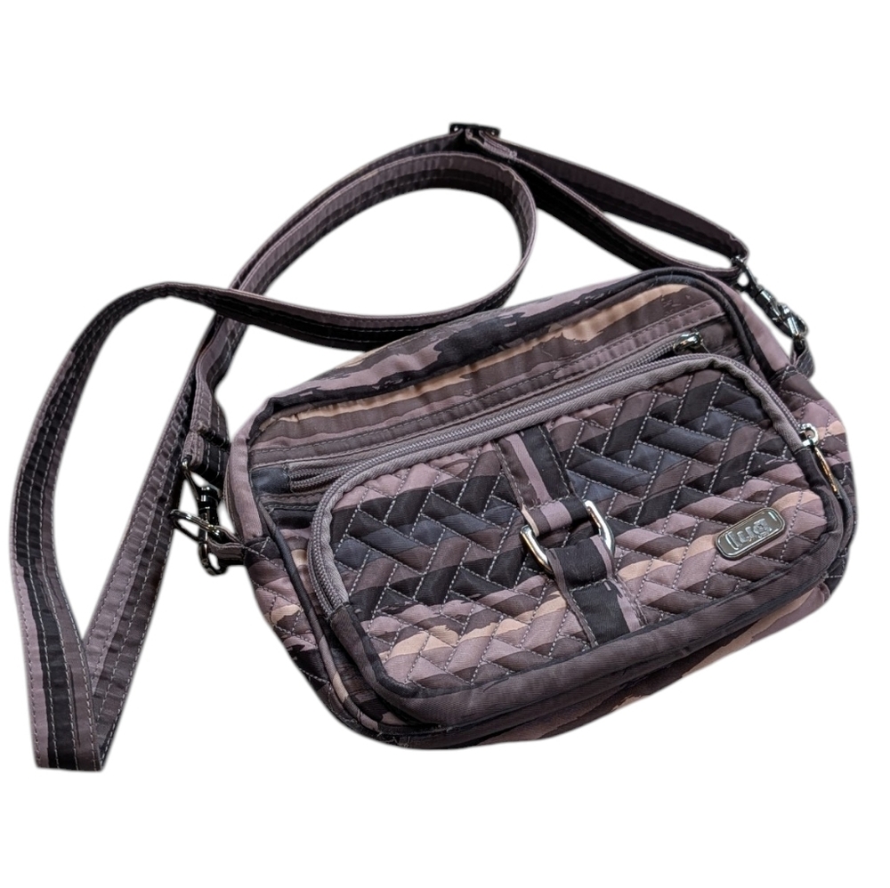 lug, Carousel, Neutral Tones Striped Crossbody/Belt Bag